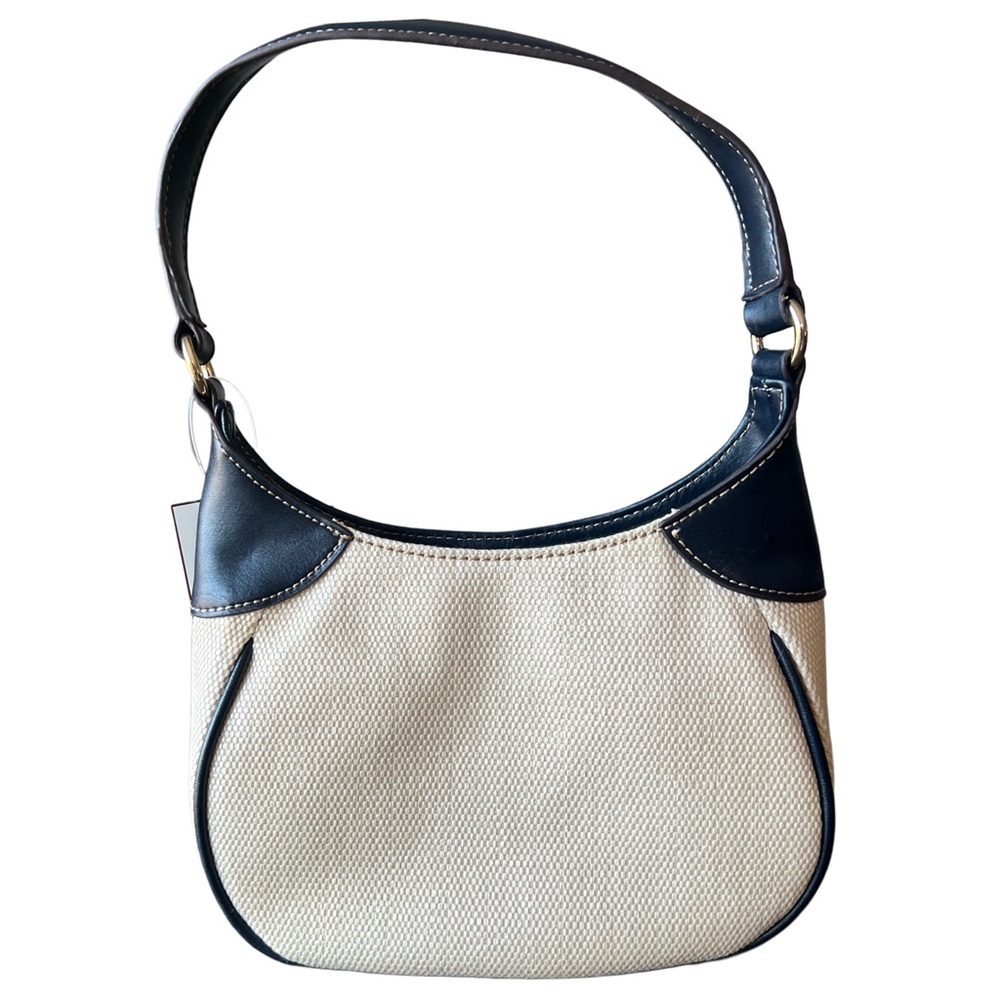 NWT Etienne Aigner Juliet Mini Straw Bag – Navy & Cream Nautical Style - Picture 3 of 12